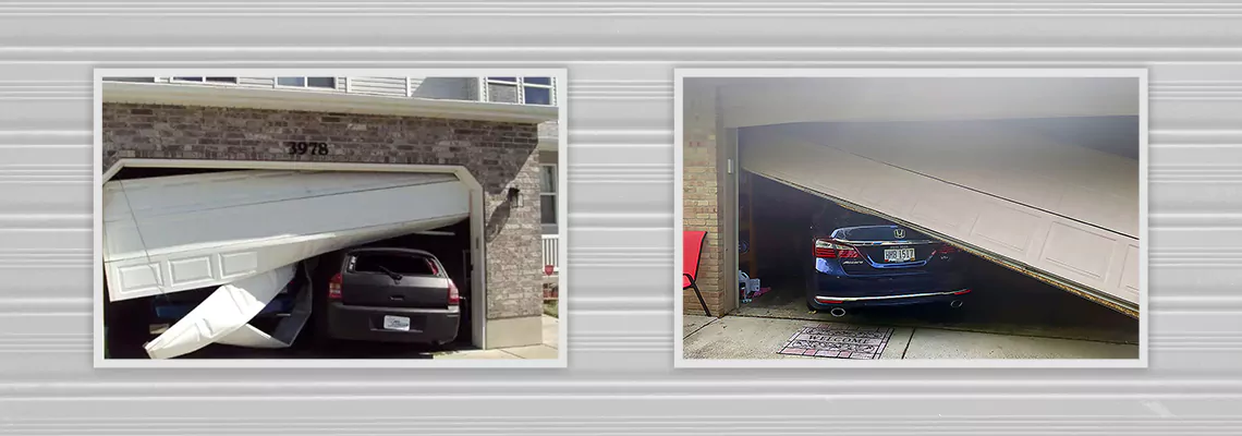 Repair Commercial Garage Door Got Hit By A Car in McHenry, Illinois